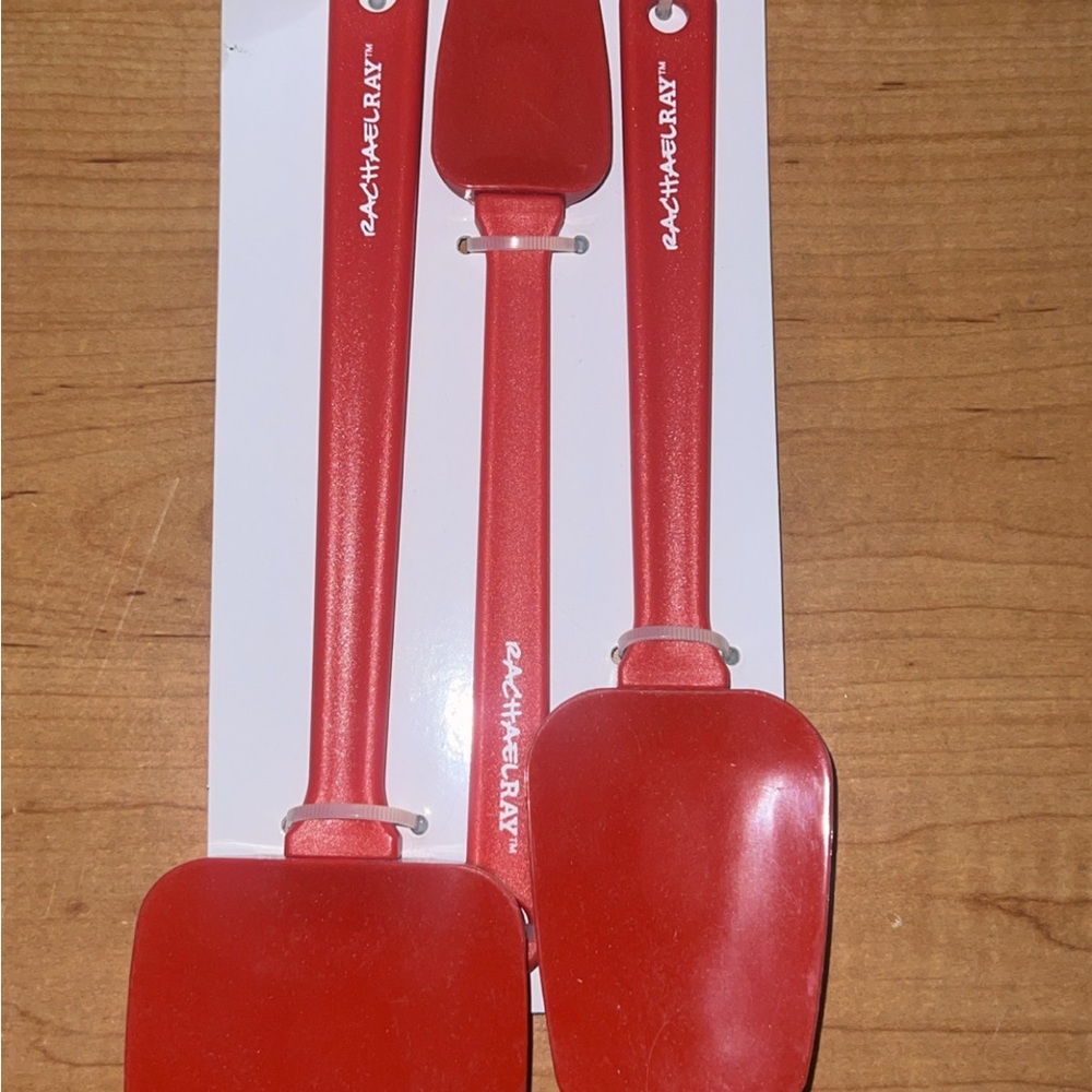 Rachael Ray Cherry Red Kitchen Spatula Trio
